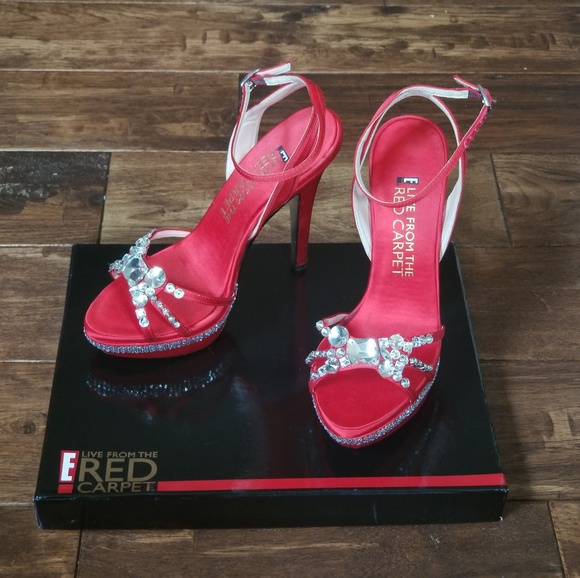 E! Live From The Red Carpet Lola Heels Size 7.5 - Picture 1 of 8